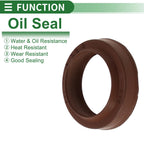 Set of 5 Oil Seal Rotary Shaft Seal FKM Rubber 12x16x3.5mm