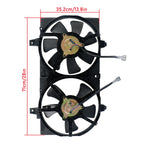 Dual Radiator Condenser Cooling Fan Assembly for Nissan Sentra 2002–2006