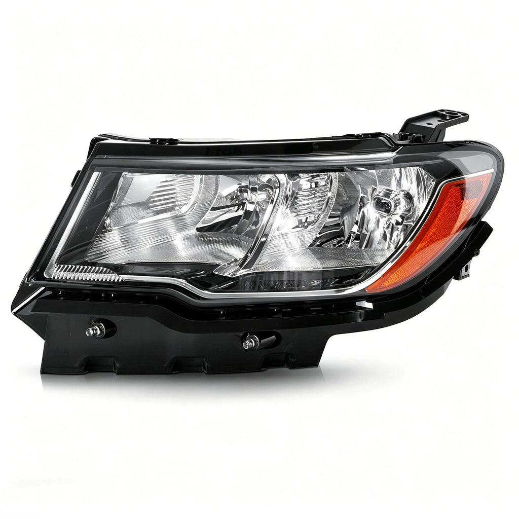 Halogen Headlight Assembly for Jeep Compass (2017–2021) Driver Side Chrome