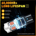 Set of 2 Pure Red LED Bulbs for Universal Fit (7443 7440 7444)