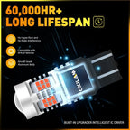Set of 2 Pure Red LED Bulbs for Universal Fit (7443 7440 7444)