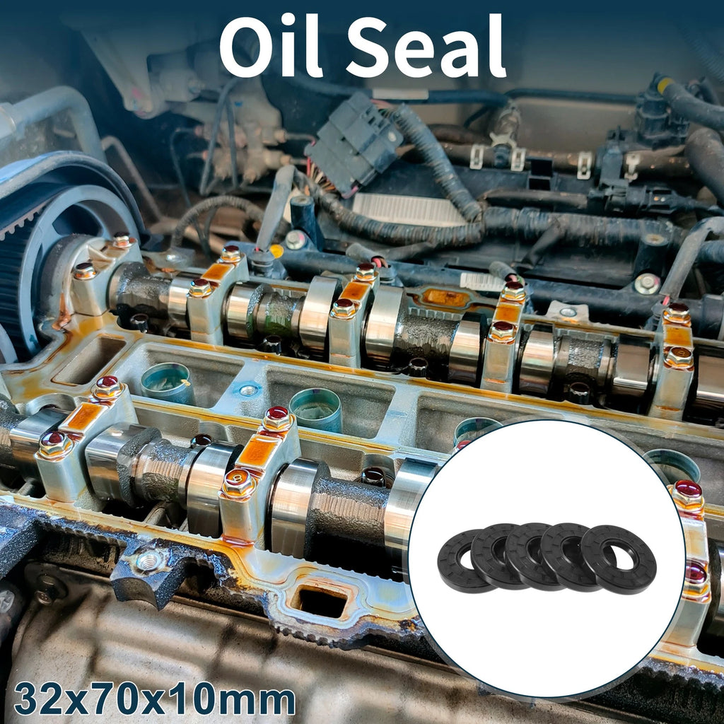 Set of 5 Oil Seal Rotary Shaft Seal NBR Rubber 32x70x10mm