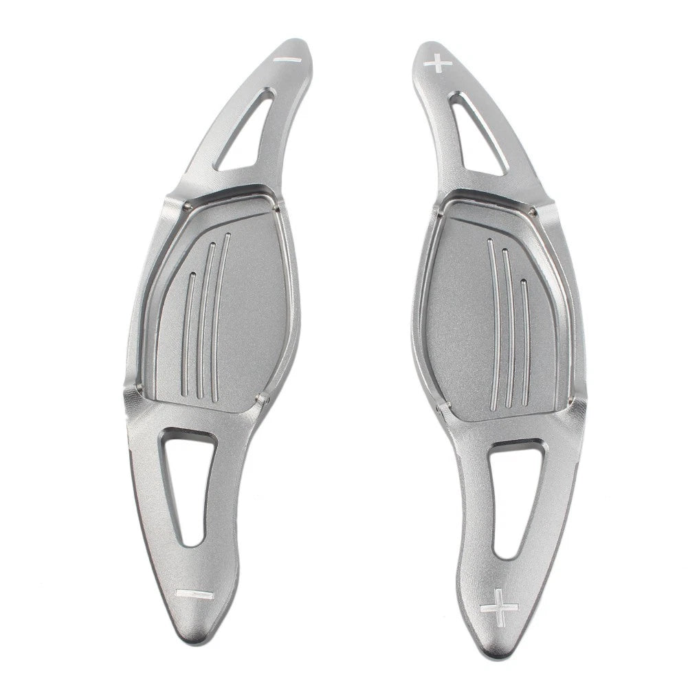 2X Steering Wheel Paddle Shifter Extension for Audi R8 RS3 RS4 RS5 TT RS (2007–2020) Grey