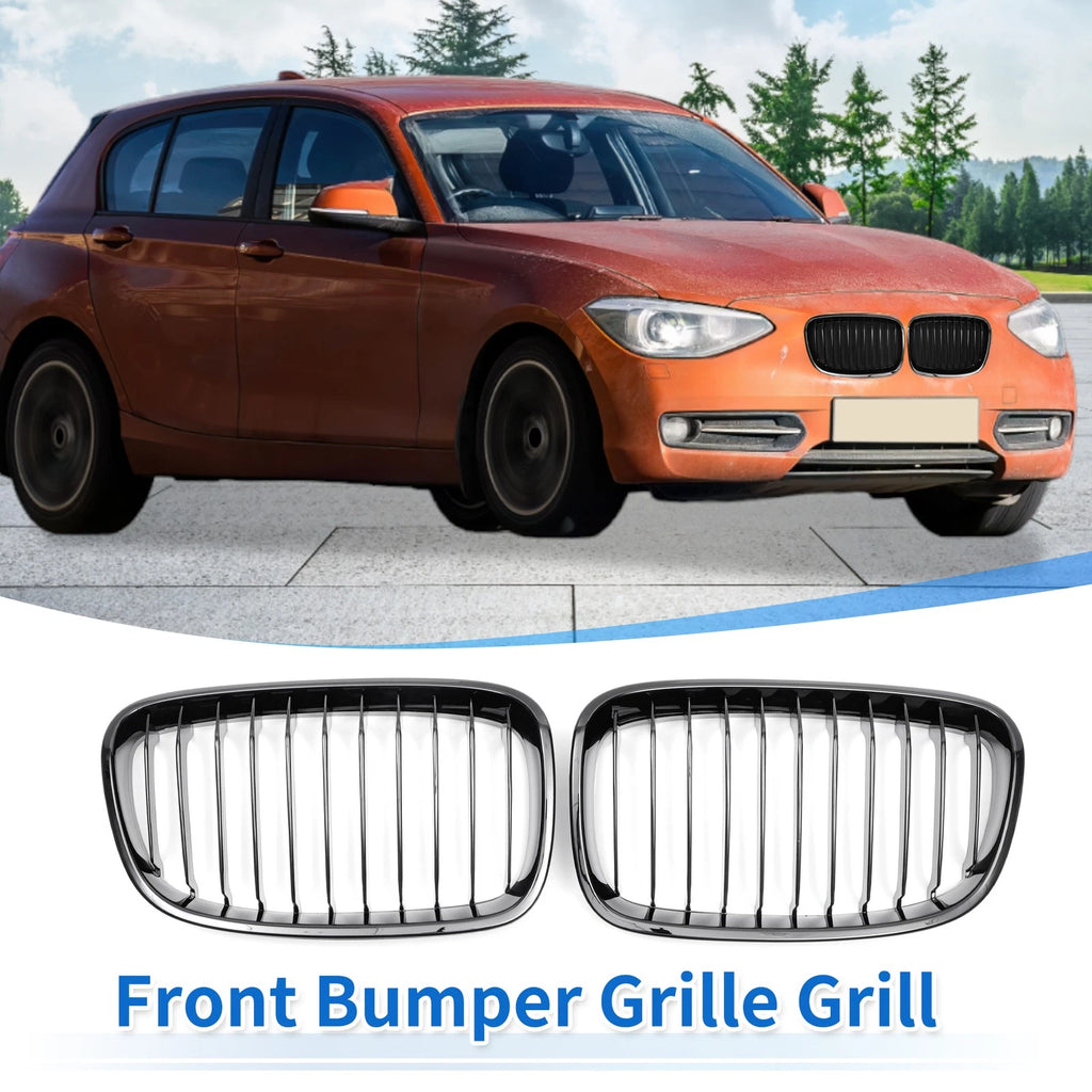 Pair Front Upper Bumper Grille Grill for BMW 1 Series F20 (2011–2014)