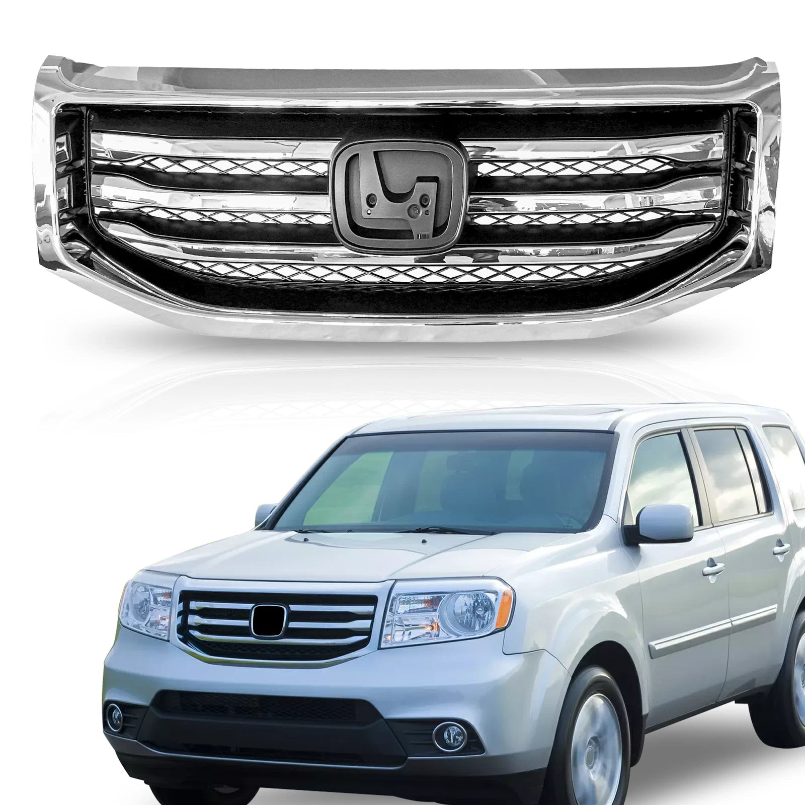 Front Bumper Upper Grille for Honda Pilot (2012–2015)