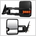 Pair Manual Amber LED Turn Signal Side Towing Mirrors for Chevy GMC C/K (1988–2002)