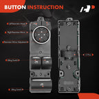 Left Power Window Switch for Ford Mustang (2015-2023)