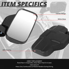 Universal UTV Side View Mirrors for Roll Cage Bar Mount (1.75" 2")