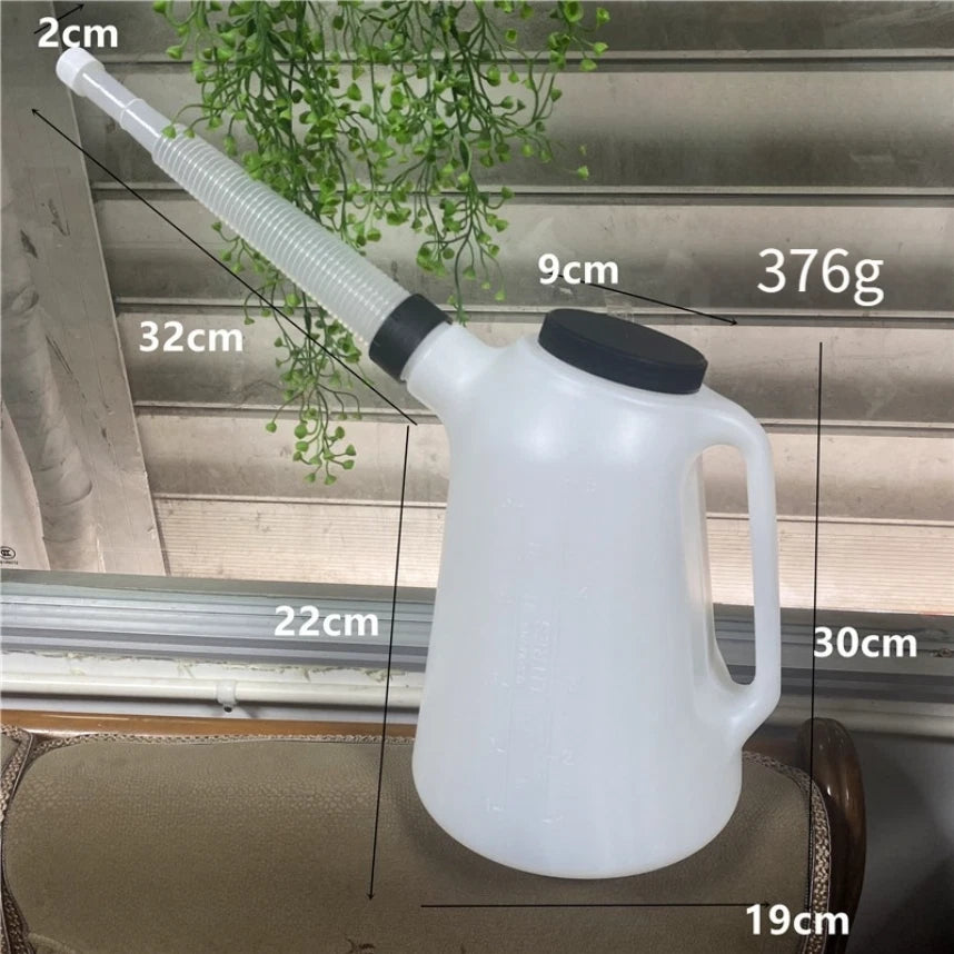 5L Oil Measuring Jug with Flexible Spout for Vehicle Maintenance