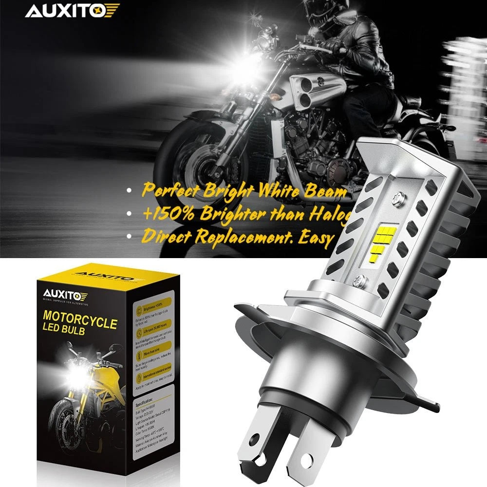AUXITO HB2 H4 9003 LED Headlight Bulb for Motorcycle (16000LM, 6500K)