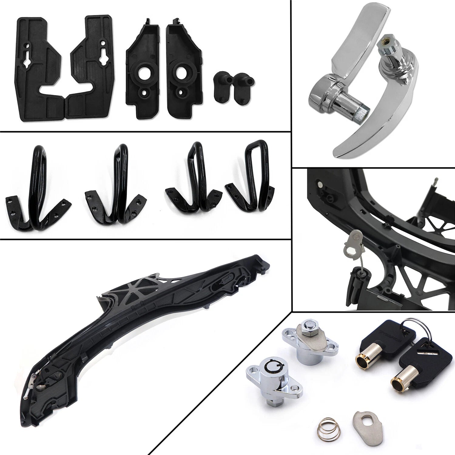 One Touch Saddlebag Latch Lids Hardware Covers for Harley Touring (2014–2020)