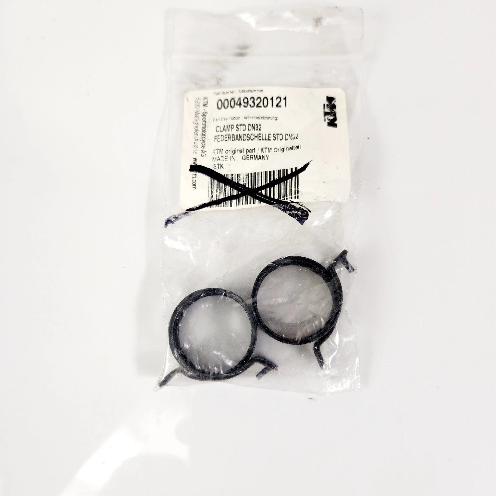 Set of 2 Radiator Clamps for KTM 990 Adventure (2006–2013) / 690 Enduro R (2008–2015) 00049320121