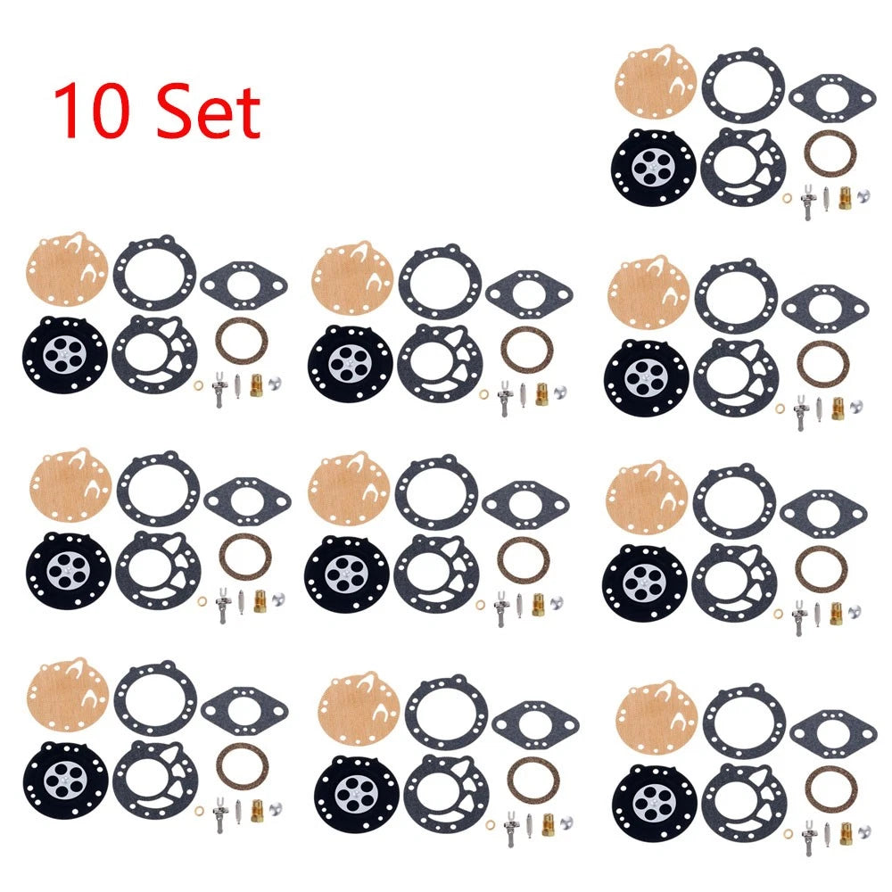 Set of 10 Carburetor Gasket Kit for Tillotson RK-88HL, Poulan, Ryobi, Stihl