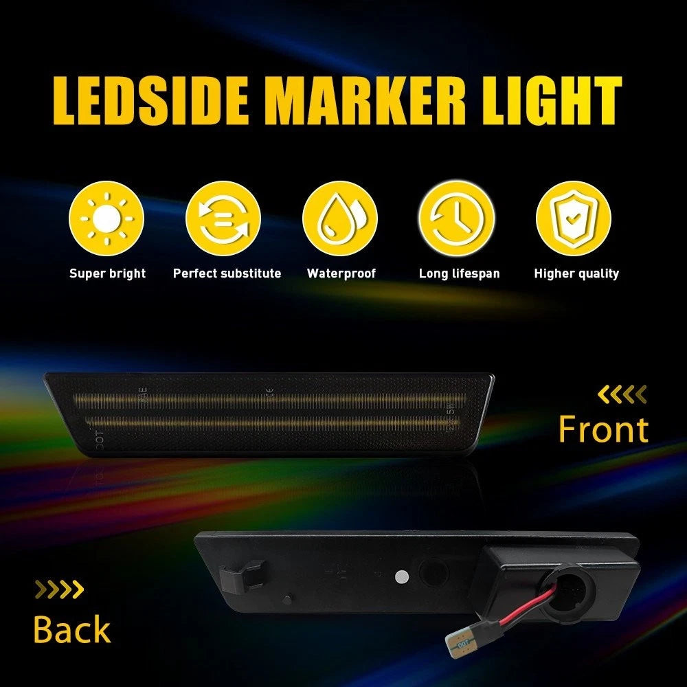 Smoked Lens LED Rear Bumper Side Marker Light for Dodge Challenger (2008–2014)