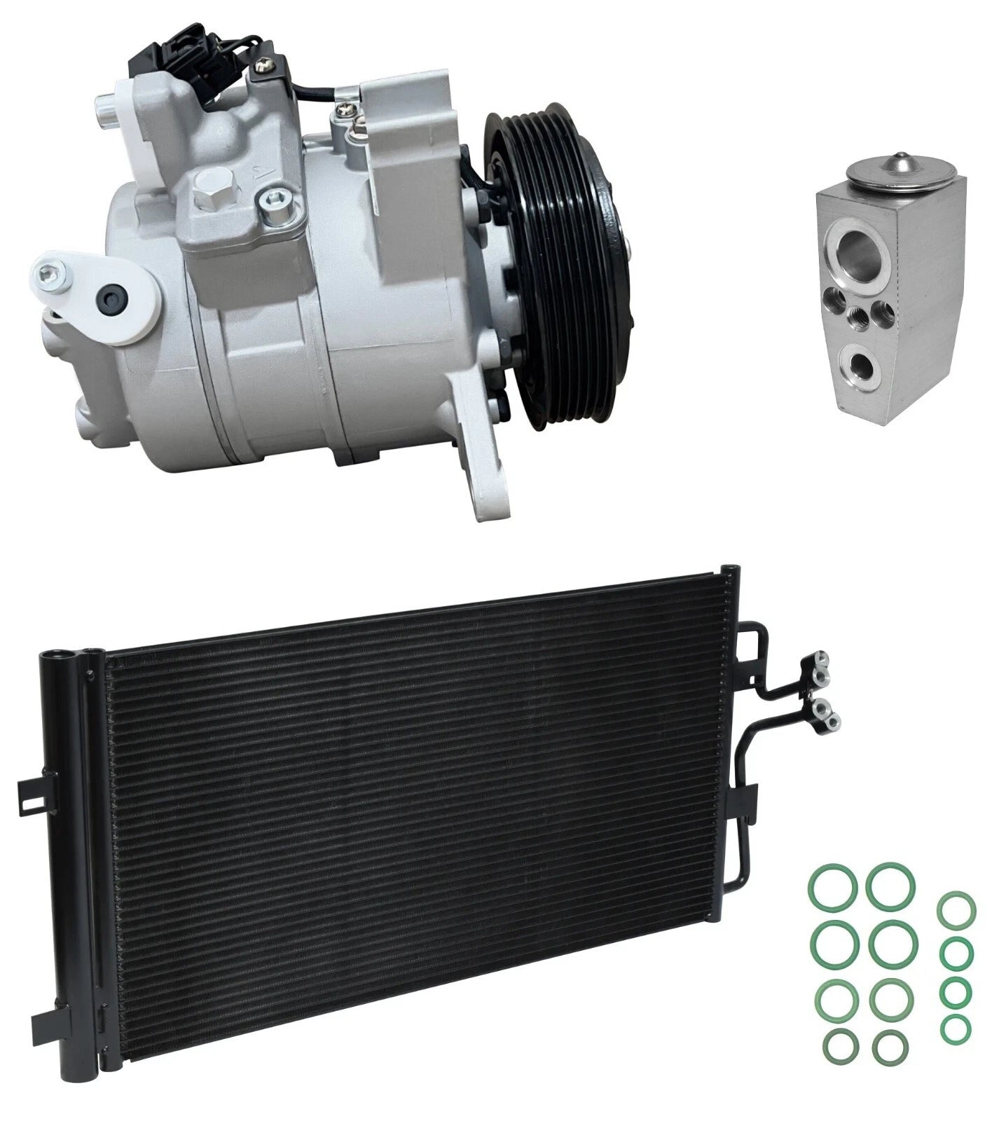AC Compressor Kit W Condenser Replacement for Buick Lucerne (2007–2011)