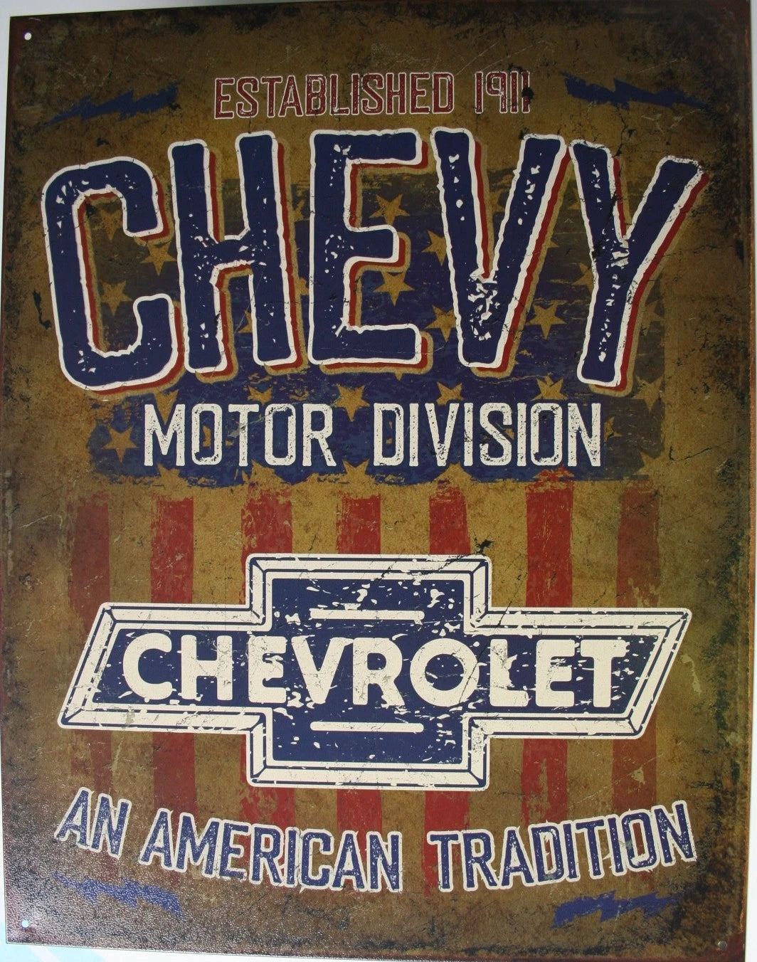 Tin Metal Sign for Chevrolet (Chevy) Motor Division (GM 2204)