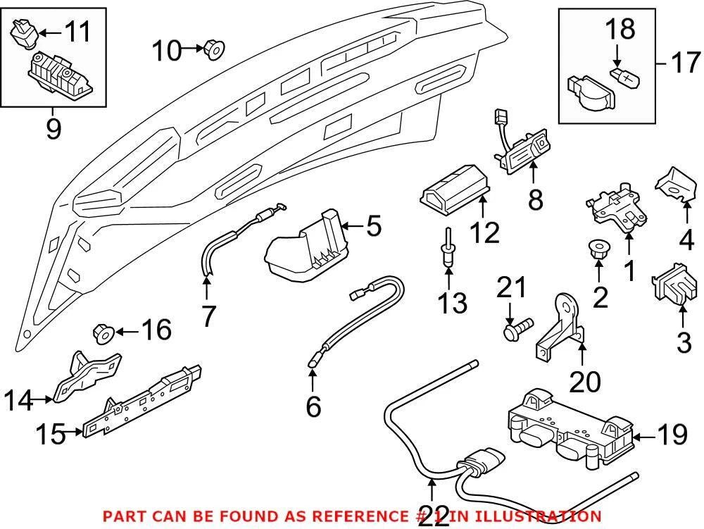Trunk Lock Actuator Motor 4H0827505A for VW Audi