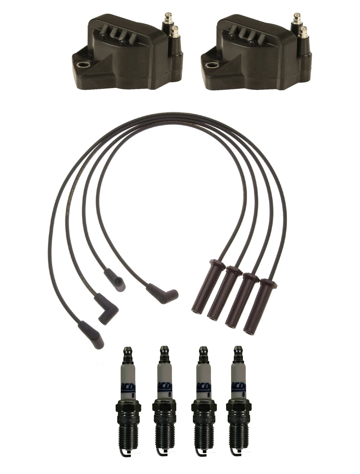Ignition Wires 2 Coils 4 Spark Plugs Kit ACDelco for GMC Sonoma (1999–2003)