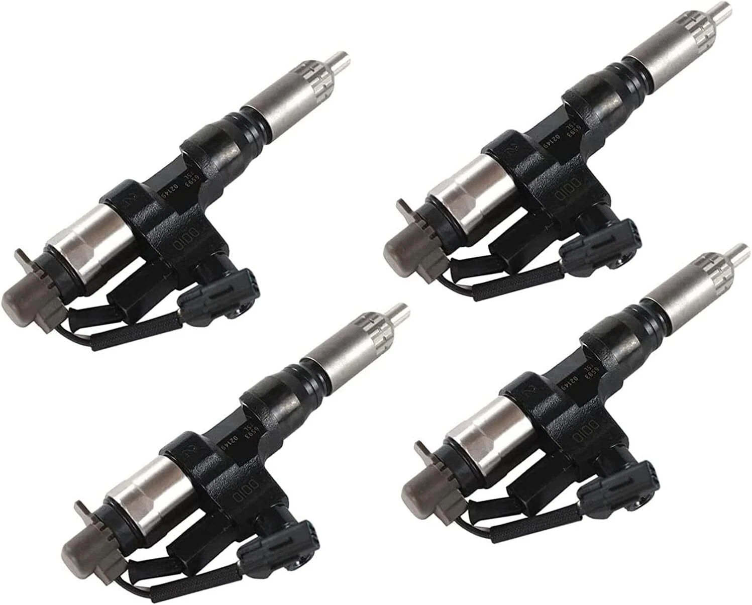 Set of 4 Diesel Fuel Injectors 095000-6601 for Hino J05E J08E