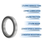 Deep Groove Ball Bearing 6916VV for Scooter Skateboard (80x110x16mm)