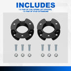 Set of 2 Carbon Steel Bump Stop Mount Lift Kit Spacers for Ford Ranger (2019–2026)