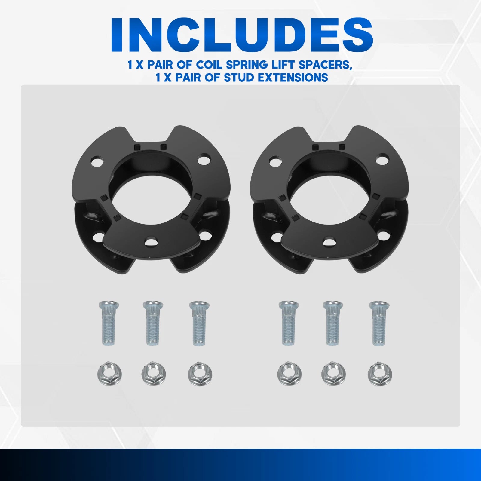 Set of 2 Carbon Steel Bump Stop Mount Lift Kit Spacers for Ford Ranger (2019–2026)