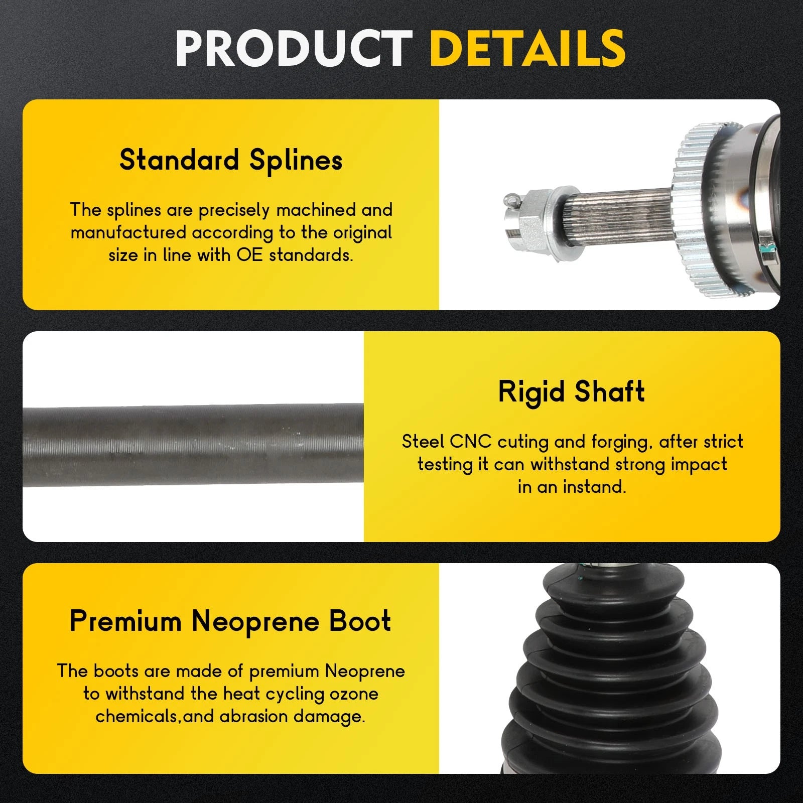 CV Axle Shaft Assembly for Hyundai Sonata (2006–2010) Front Passenger Side