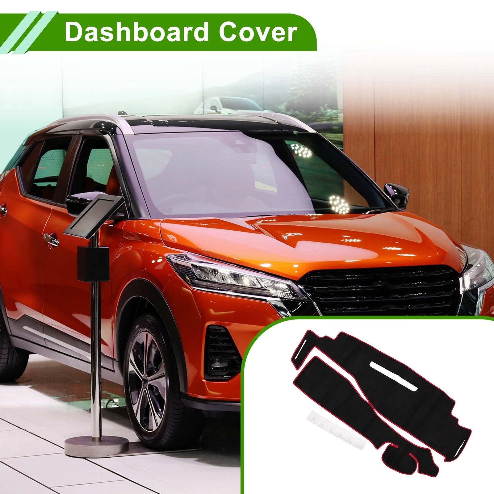 Dashboard Dash Cover Mat for Nissan Serena C27 (2016–2022) Black Red