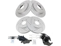 Front and Rear Brake Pad and Rotor Kit for Mazda Tribute (2005–2006, 2008) QK581HT