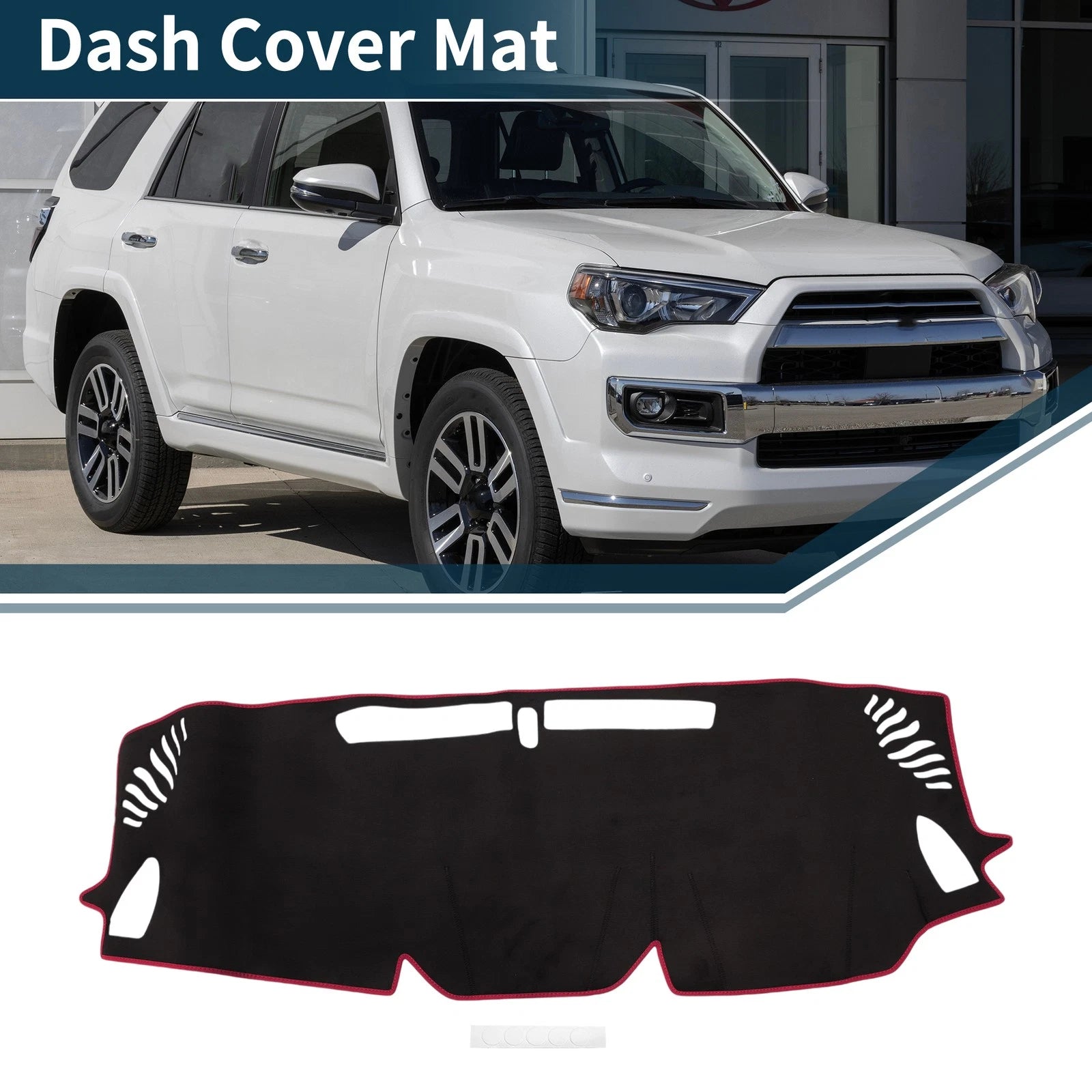 Dashboard Cover Mat for Subaru Levorg (2014–2020) Black Red Set