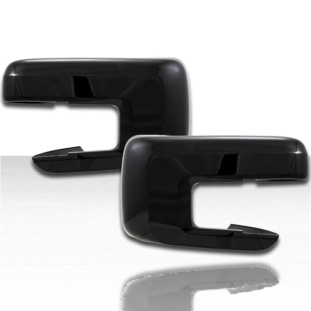 Set of 2 Mirror Covers for 2021-2025 Ford F-150 w/o Turn Signal - Gloss Black