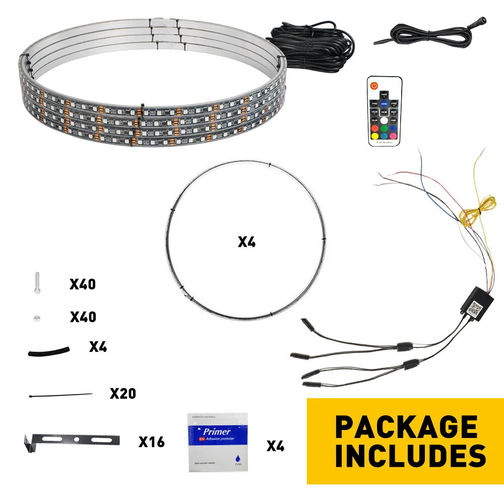 2X LED Wheel Ring Lights