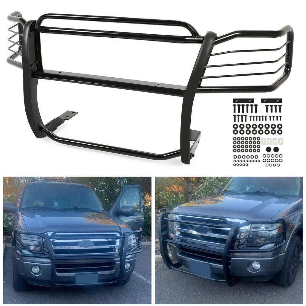 Bumper Grille Brush Guard for Ford Expedition (2003–2017) w/ 2 Headlight Guards