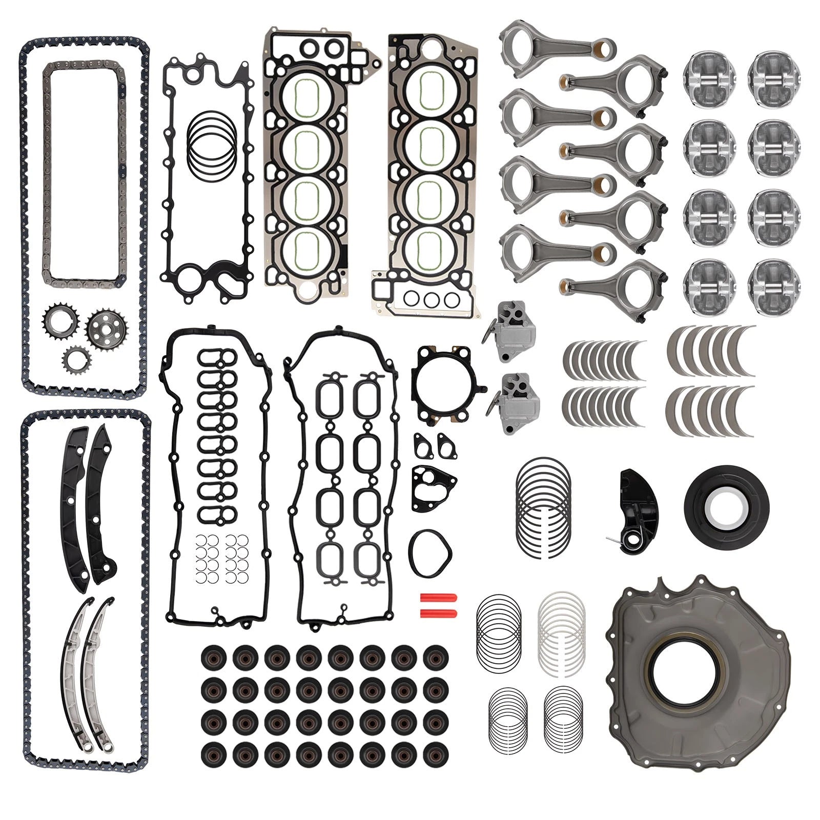 Engine Pistons ConRods Timing Kit for Jaguar Land Rover AJ133 5.0L V8 (2009–2021)