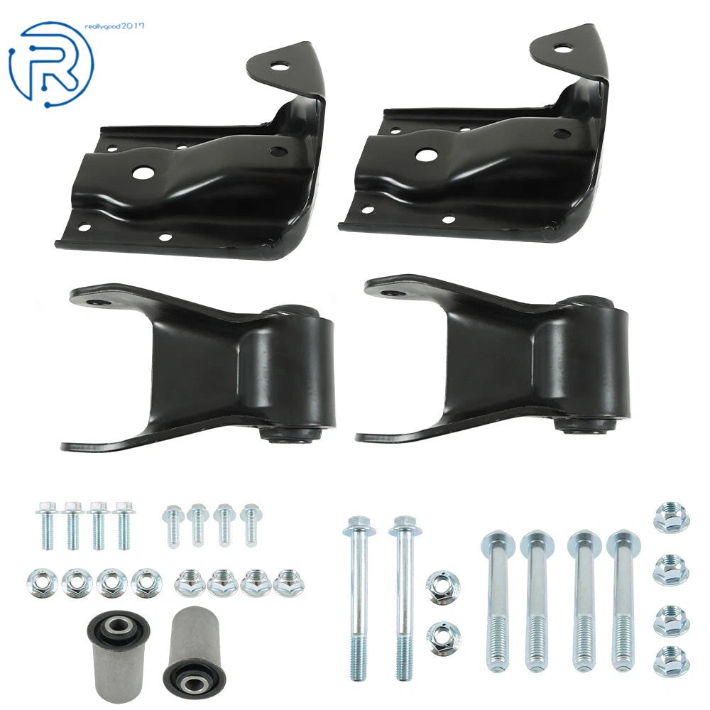 Set of 2 Rearward Leaf Spring Shackles & Brackets for Chevy GMC K3500 (1988–1996)