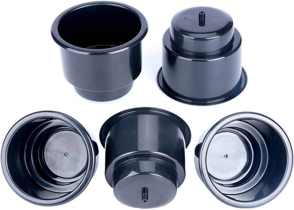 10 Pack Recessed Drink Can Holder for Boat Car Table (Black)