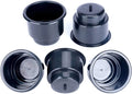 10 Pack Recessed Drink Can Holder for Boat Car Table (Black)