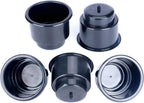10 Pack Recessed Drink Can Holder for Boat Car Table (Black)