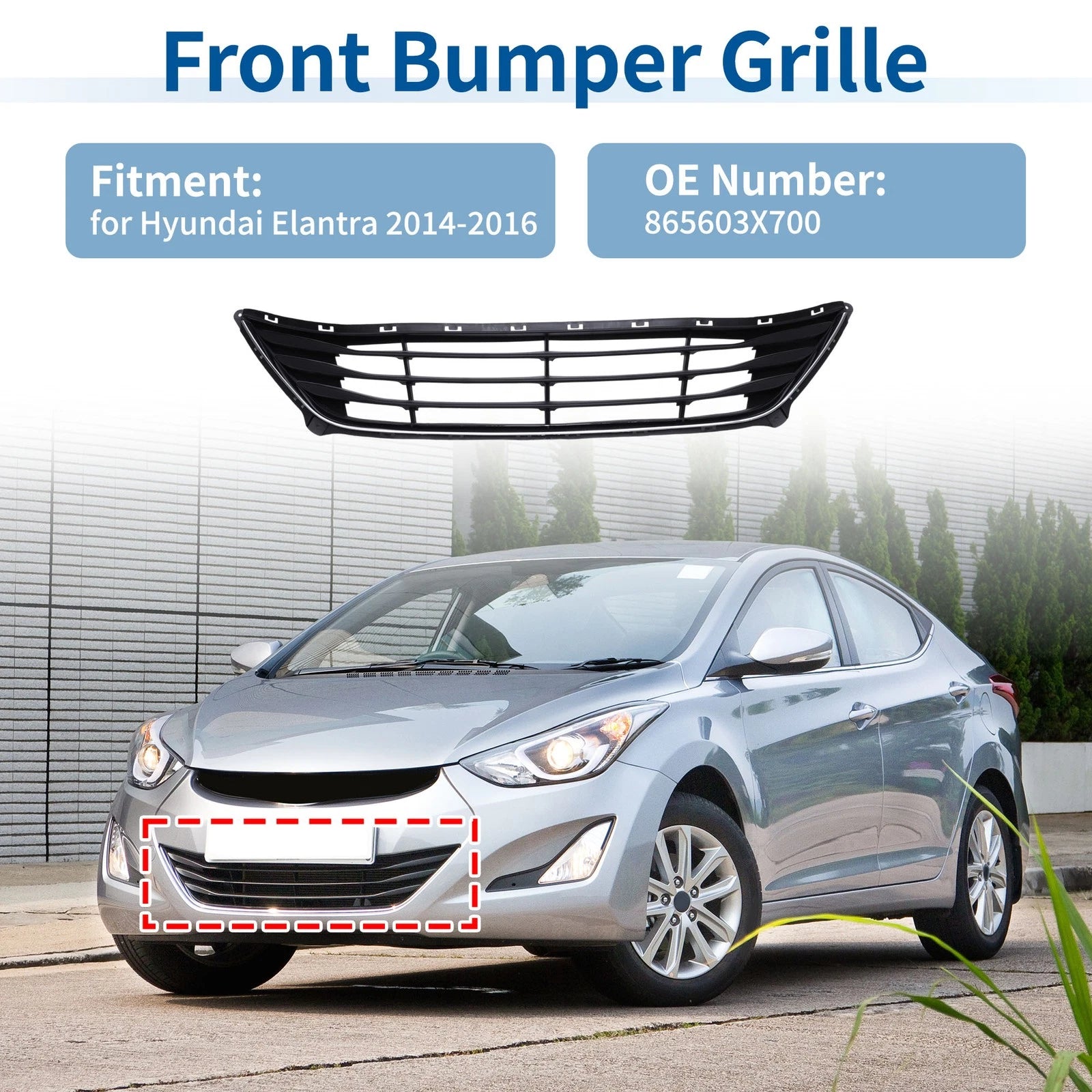 Lower Grille for Hyundai Elantra (2014–2016)