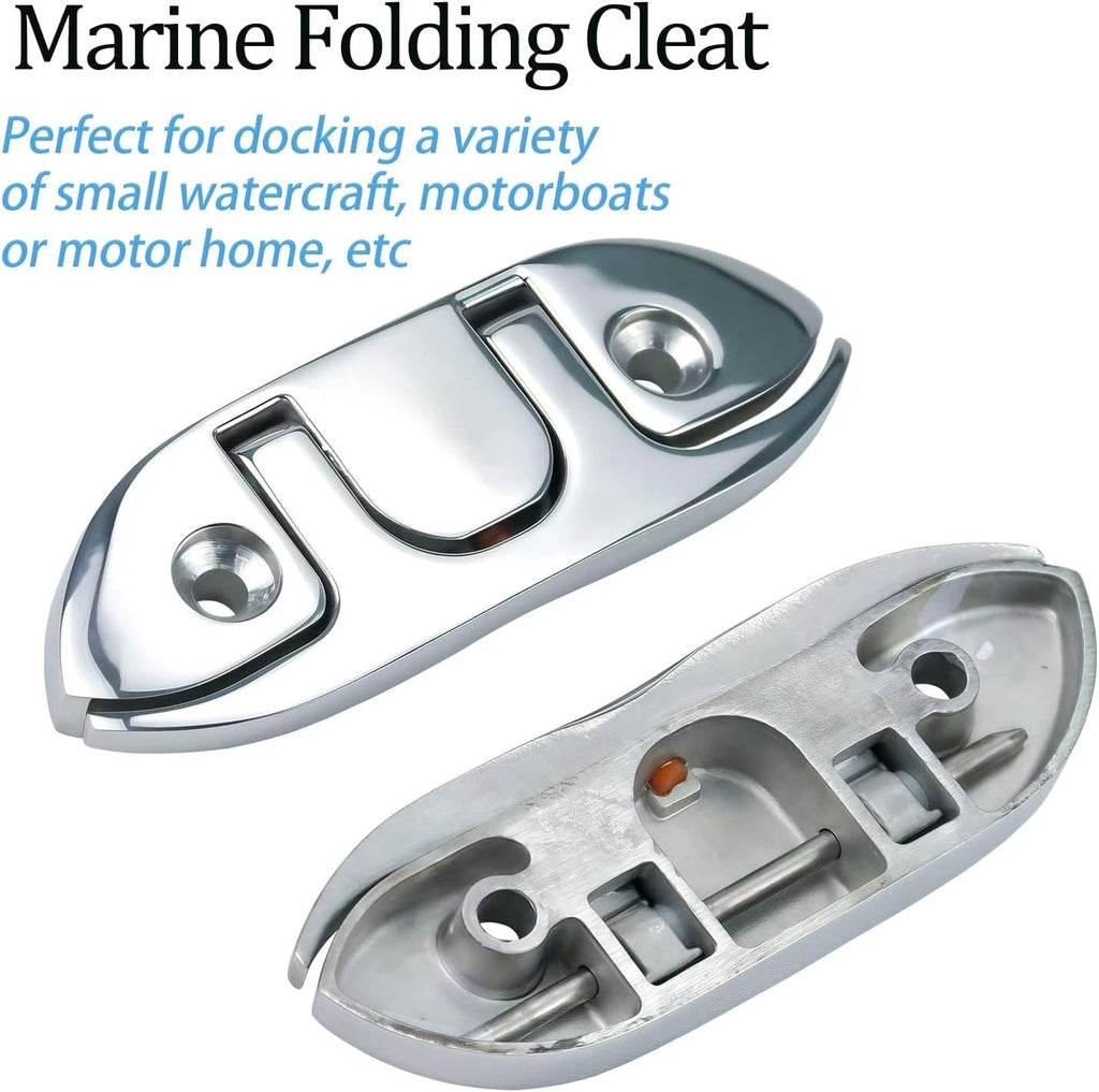 4Pcs Folding Cleat for Boat (316 Stainless Steel)