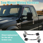 2X Tow Mirrors Adapter for Ford F250 F350 F450 F550 Super Duty (2008–2016)