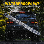 2X 15" Waterproof Red LED Stop Brake Turn Tail Light Bar for Truck Trailer