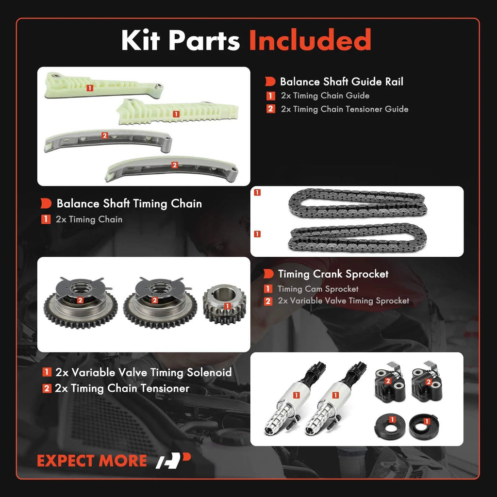 13x Timing Chain Kit for Ford F-150, Explorer, Mustang (2009–2010)