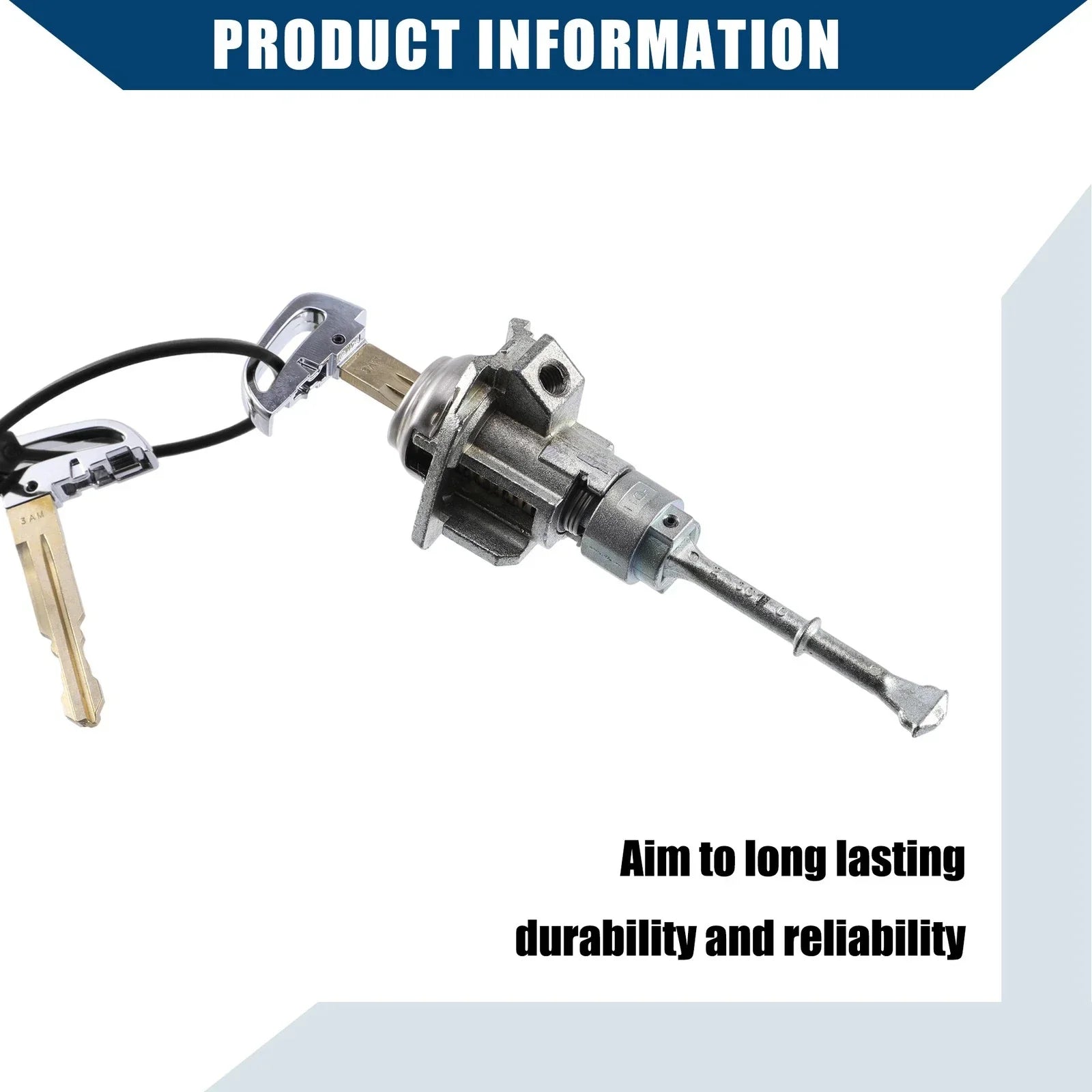 Front Left Door Lock Cylinder w/ Key for Hyundai Elantra (2017-2020)
