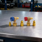 Set of 2 Brass Flow Control Valves for AC R410A R134A R22 R32 R407C
