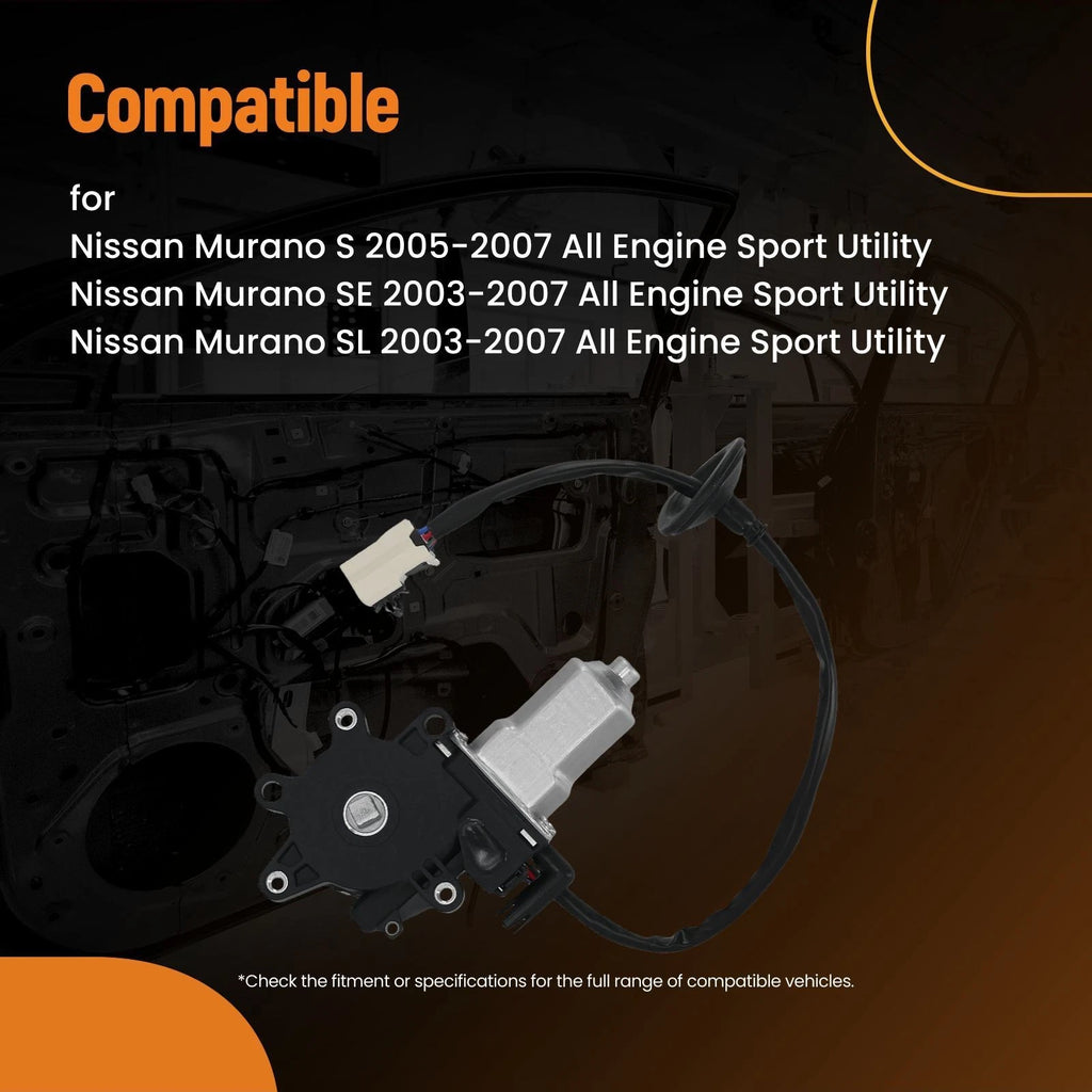 Front Right Window Motor for Nissan Murano SE SL (2003–2007)