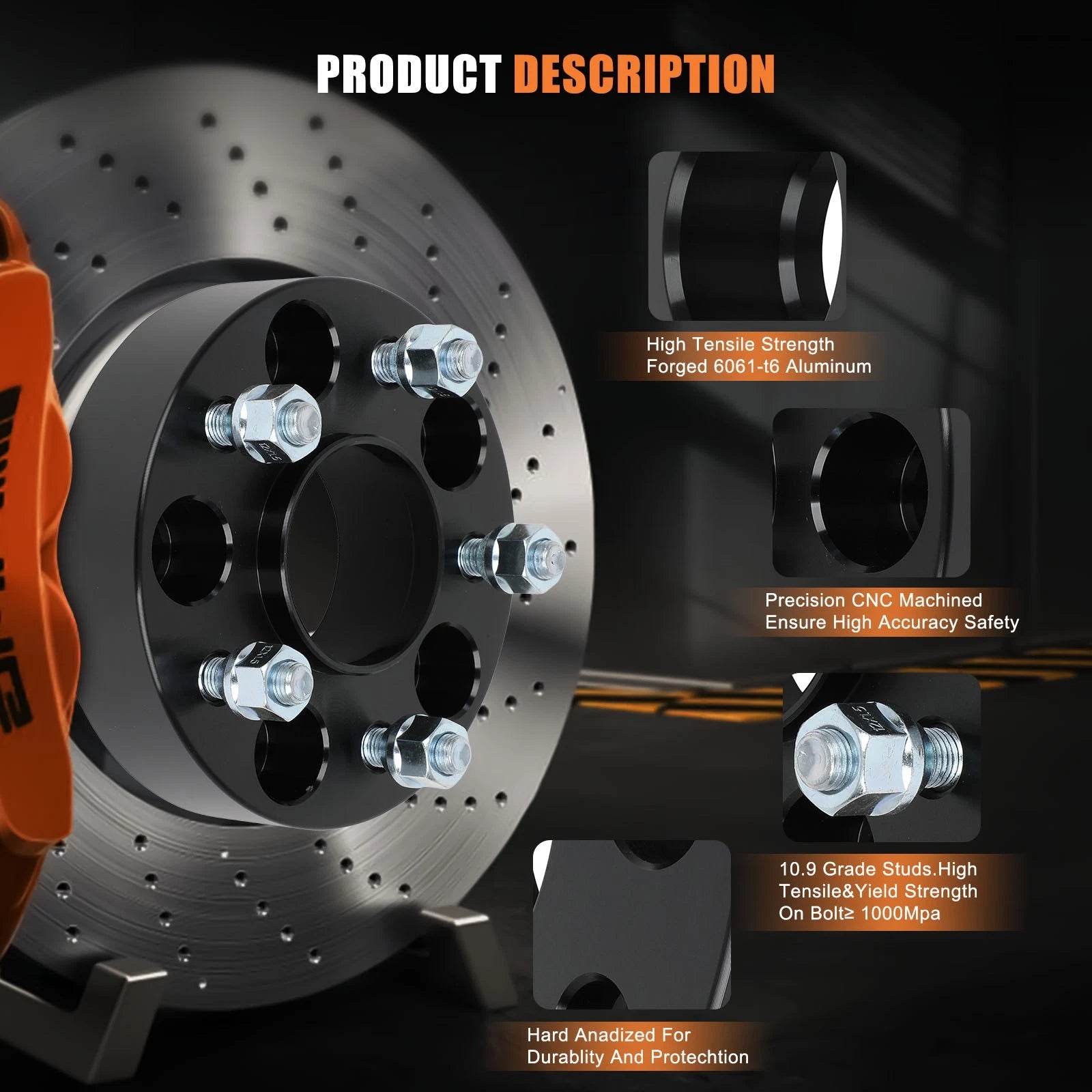 4X 1.5" Hubcentric Wheel Spacers 5x4.75 12x1.5 for Chevrolet Corvette S10 Blazer