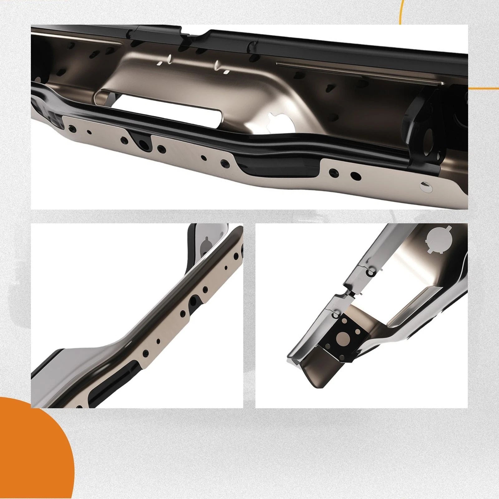 Chrome Rear Step Bumper Assembly for Toyota Tacoma (1995–2004)