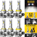 9005 9006 H11 LED Headlight + Fog Light Bulbs for