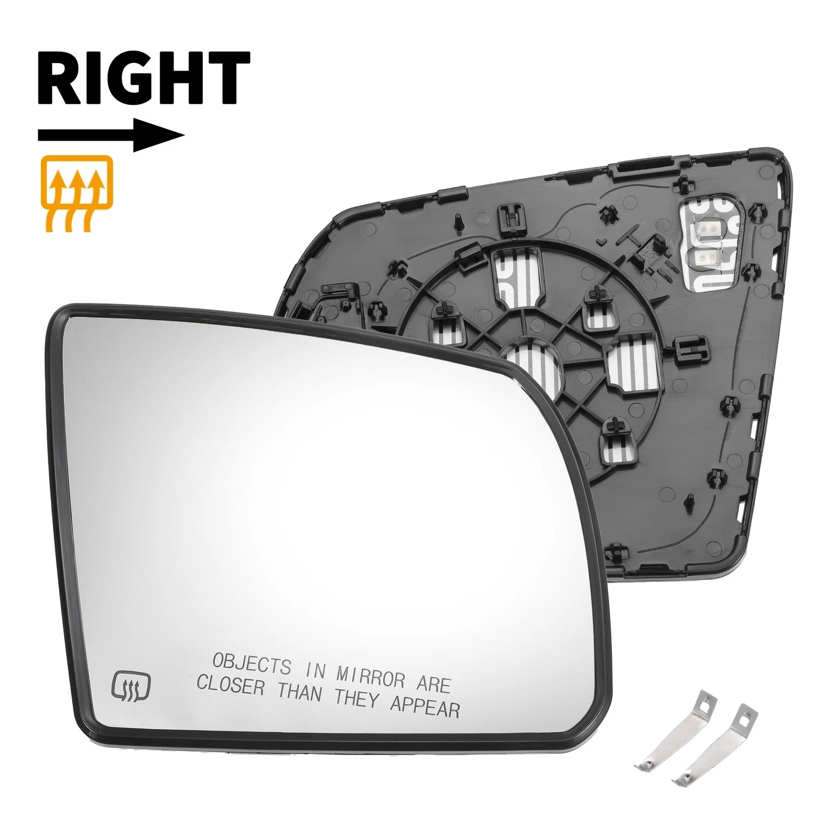 Right White Heated Mirror Glass for Toyota Tundra (without Lamp)